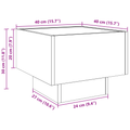 vidaXL Storage Cabinet Black oak 40 x 40 x 30 cm