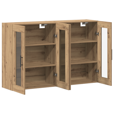 vidaXL Wall Mounted Cabinets 2 pcs Artisan Oak 69.5x34x90 cm Engineered Wood