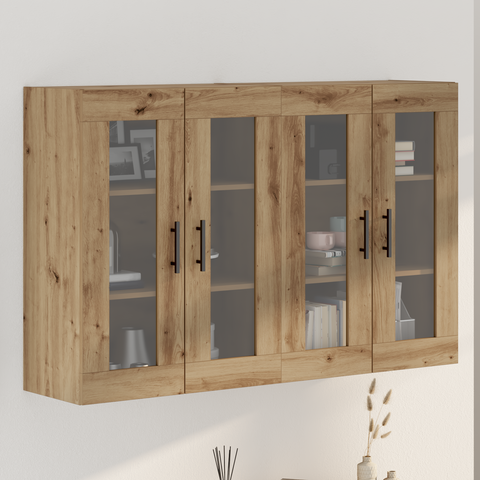 vidaXL Wall Mounted Cabinets 2 pcs Artisan Oak 69.5x34x90 cm Engineered Wood