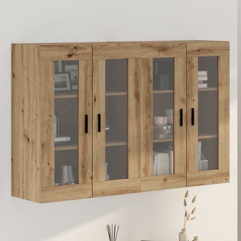 vidaXL Wall Mounted Cabinets 2 pcs Artisan Oak 69.5x34x90 cm Engineered Wood