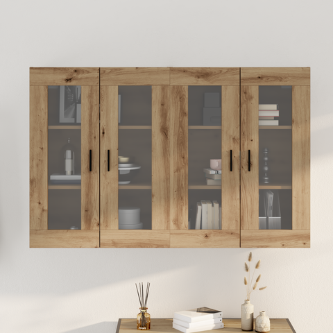 vidaXL Wall Mounted Cabinets 2 pcs Artisan Oak 69.5x34x90 cm Engineered Wood