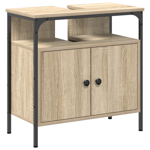 vidaXL Bathroom Furniture Set 3 pcs Sonoma oak 33 x 33 x 185.5 cm