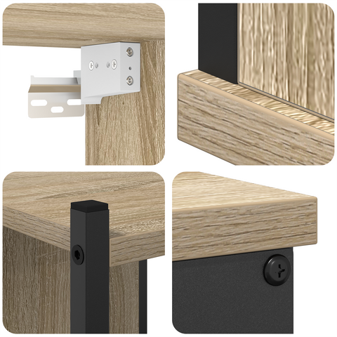 vidaXL Bathroom Furniture Set 4 pcs Sonoma oak 33 x 33 x 185.5 cm