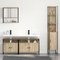vidaXL Bathroom Furniture Set with Shelf Wall-mounted with Storage with Door with Mirror 4 pcs Sonoma oak Medium