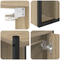 vidaXL Bathroom Furniture Set with Shelf Wall-mounted Other with Storage with Door with Mirror 4 pcs Sonoma oak