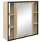 vidaXL Bathroom Furniture Set with Shelf Wall-mounted Other with Storage with Door with Mirror 4 pcs Sonoma oak
