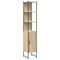 vidaXL Bathroom Furniture Set with Shelf Wall-mounted Other with Storage with Door with Mirror 4 pcs Sonoma oak
