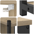 vidaXL Bathroom Furniture Set with Shelf Wall-mounted with Storage with Mirror 4 pcs Sonoma oak Standard