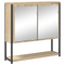vidaXL Bathroom Furniture Set with Shelf Wall-mounted with Storage with Mirror 4 pcs Sonoma oak Standard