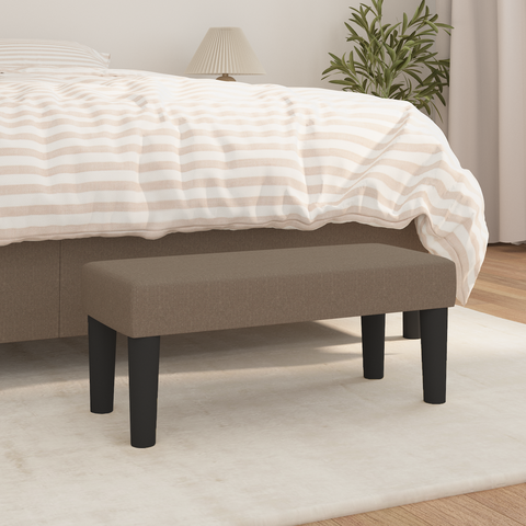 vidaXL Bench Taupe 70x30x30 cm Fabric