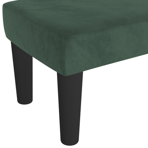 vidaXL Bench Light Grey 70x30x30 cm Velvet Dark green Fabric, Wood