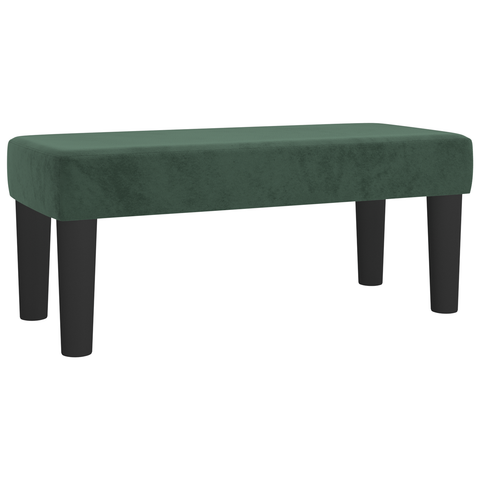 vidaXL Bench Light Grey 70x30x30 cm Velvet Dark green Fabric, Wood