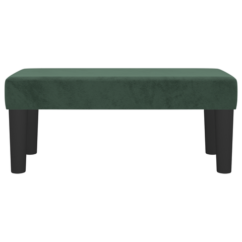 vidaXL Bench Light Grey 70x30x30 cm Velvet Dark green Fabric, Wood