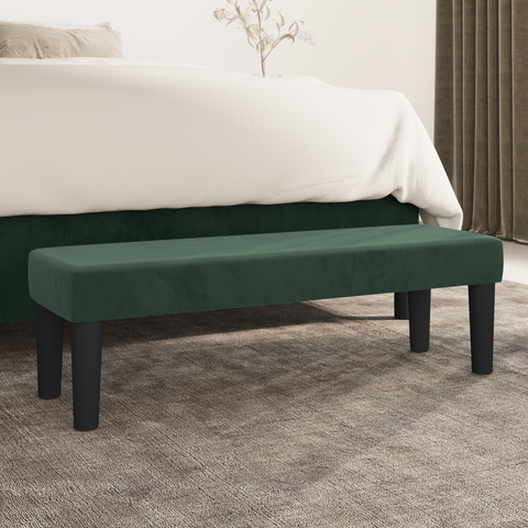 vidaXL Bench Light Grey 70x30x30 cm Velvet Dark Green Velvet, Wood
