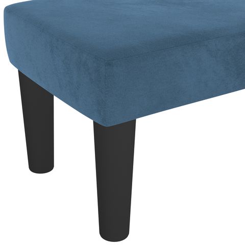 vidaXL Bench Light Grey 70x30x30 cm Velvet Dark blue Wood, Fabric