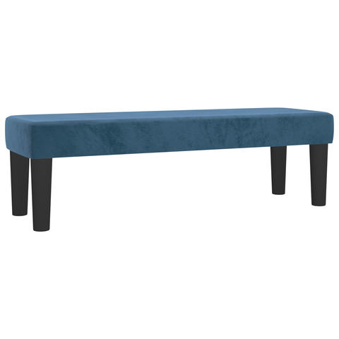 vidaXL Bench Light Grey 70x30x30 cm Velvet Dark blue Wood, Fabric