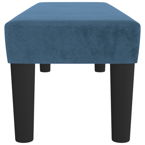 vidaXL Bench Light Grey 70x30x30 cm Velvet Dark blue Wood, Fabric