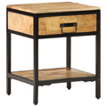 vidaXL Bedside Cabinet 40x35x50 cm Solid Wood Rough Mango