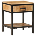 vidaXL Bedside Cabinet 40x35x50 cm Solid Wood Rough Mango