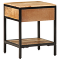 vidaXL Bedside Cabinet 40x35x50 cm Solid Wood Rough Mango