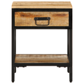 vidaXL Bedside Cabinet 40x35x50 cm Solid Wood Rough Mango