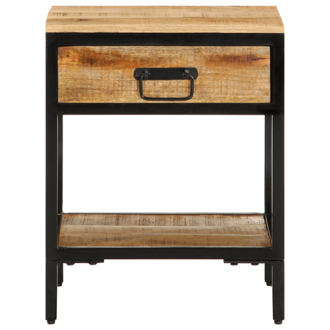 vidaXL Bedside Cabinet 40x35x50 cm Solid Wood Rough Mango