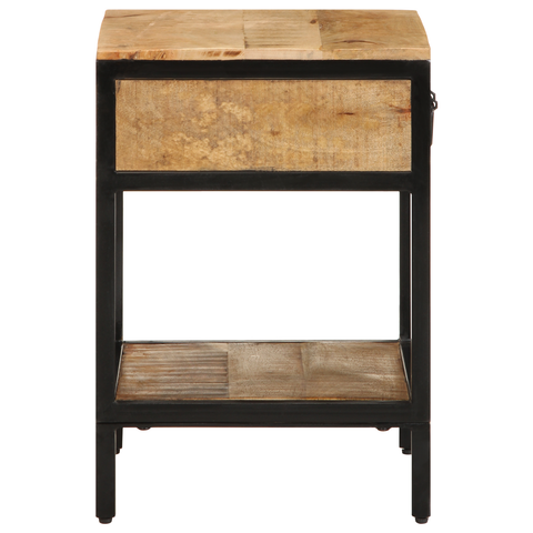 vidaXL Bedside Cabinet 40x35x50 cm Solid Wood Rough Mango