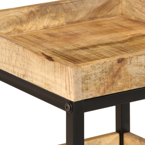 vidaXL Side Table 35x35x45 cm Solid Wood Rough Mango