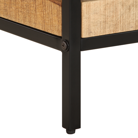 vidaXL Side Table 35x35x45 cm Solid Wood Rough Mango