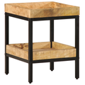 vidaXL Side Table 35x35x45 cm Solid Wood Rough Mango