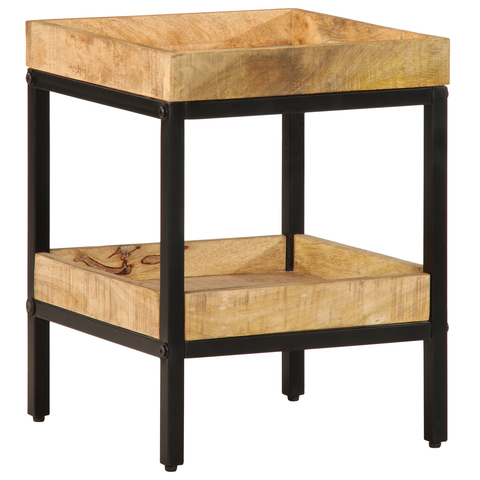 vidaXL Side Table 35x35x45 cm Solid Wood Rough Mango