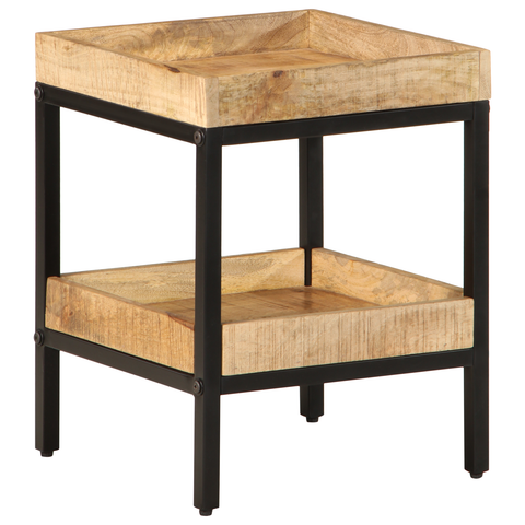 vidaXL Side Table 35x35x45 cm Solid Wood Rough Mango
