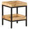 vidaXL Side Table 35x35x45 cm Solid Wood Rough Mango