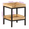 vidaXL Side Table 35x35x45 cm Solid Wood Rough Mango