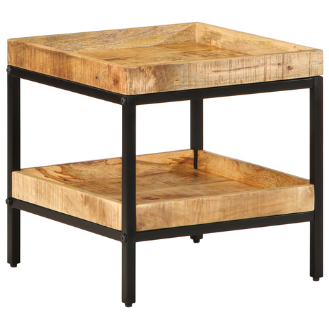 vidaXL Side Table 45x45x45 cm Solid Wood Rough Mango