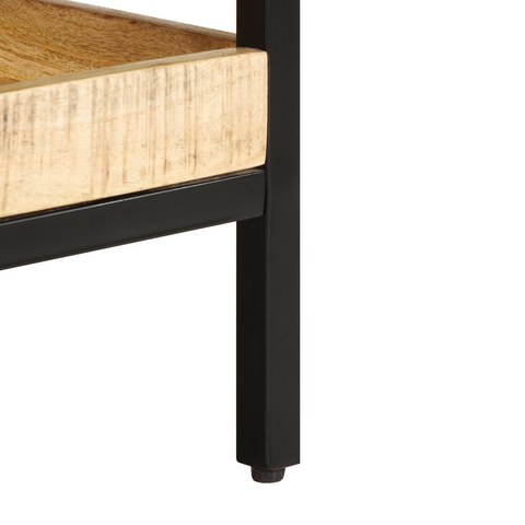 vidaXL Side Table 55x55x45 cm Solid Wood Rough Mango