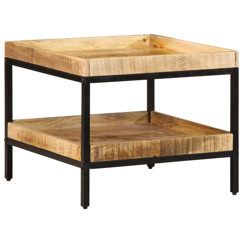 vidaXL Side Table 55x55x45 cm Solid Wood Rough Mango