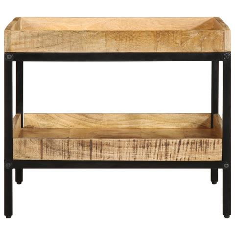 vidaXL Side Table 55x55x45 cm Solid Wood Rough Mango