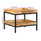 vidaXL Side Table 55x55x45 cm Solid Wood Rough Mango