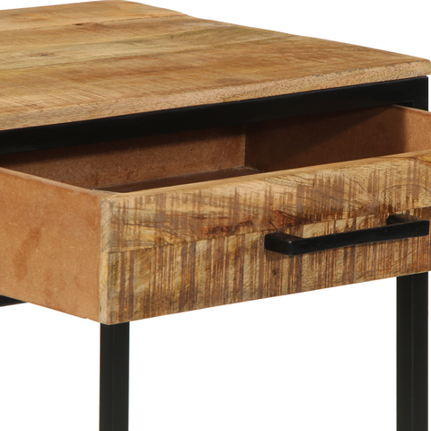 vidaXL Dressing Table 100x40x75/120 cm Solid Wood Rough Mango
