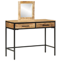 vidaXL Dressing Table 100x40x75/120 cm Solid Wood Rough Mango