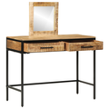 vidaXL Dressing Table 100x40x75/120 cm Solid Wood Rough Mango