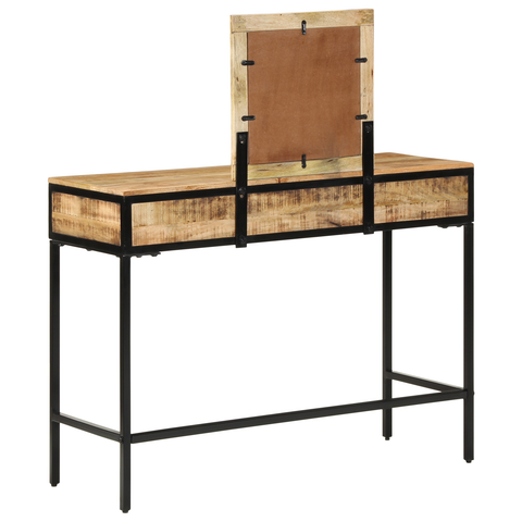 vidaXL Dressing Table 100x40x75/120 cm Solid Wood Rough Mango