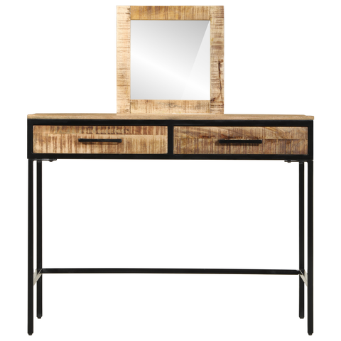 vidaXL Dressing Table 100x40x75/120 cm Solid Wood Rough Mango