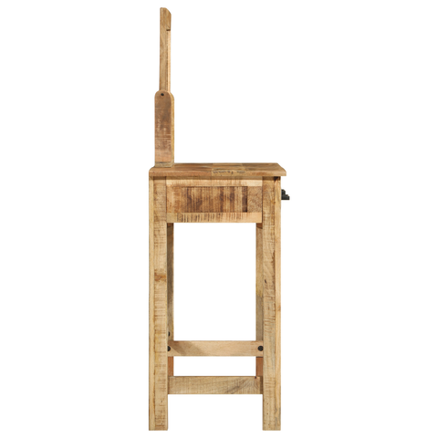 vidaXL Dressing Table with Mirror Solid Wood Rough Mango