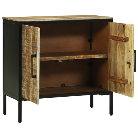 vidaXL Sideboard 70x35x70 cm Solid Rough Wood Mango