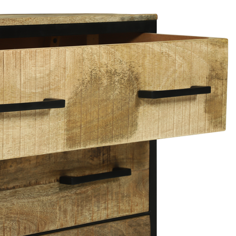 vidaXL Sideboard 70x35x70 cm Solid Rough Wood Mango