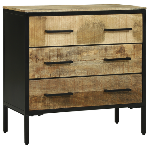 vidaXL Sideboard 70x35x70 cm Solid Rough Wood Mango