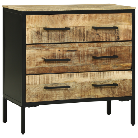 vidaXL Sideboard 70x35x70 cm Solid Rough Wood Mango