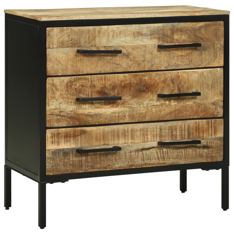 vidaXL Sideboard 70x35x70 cm Solid Rough Wood Mango